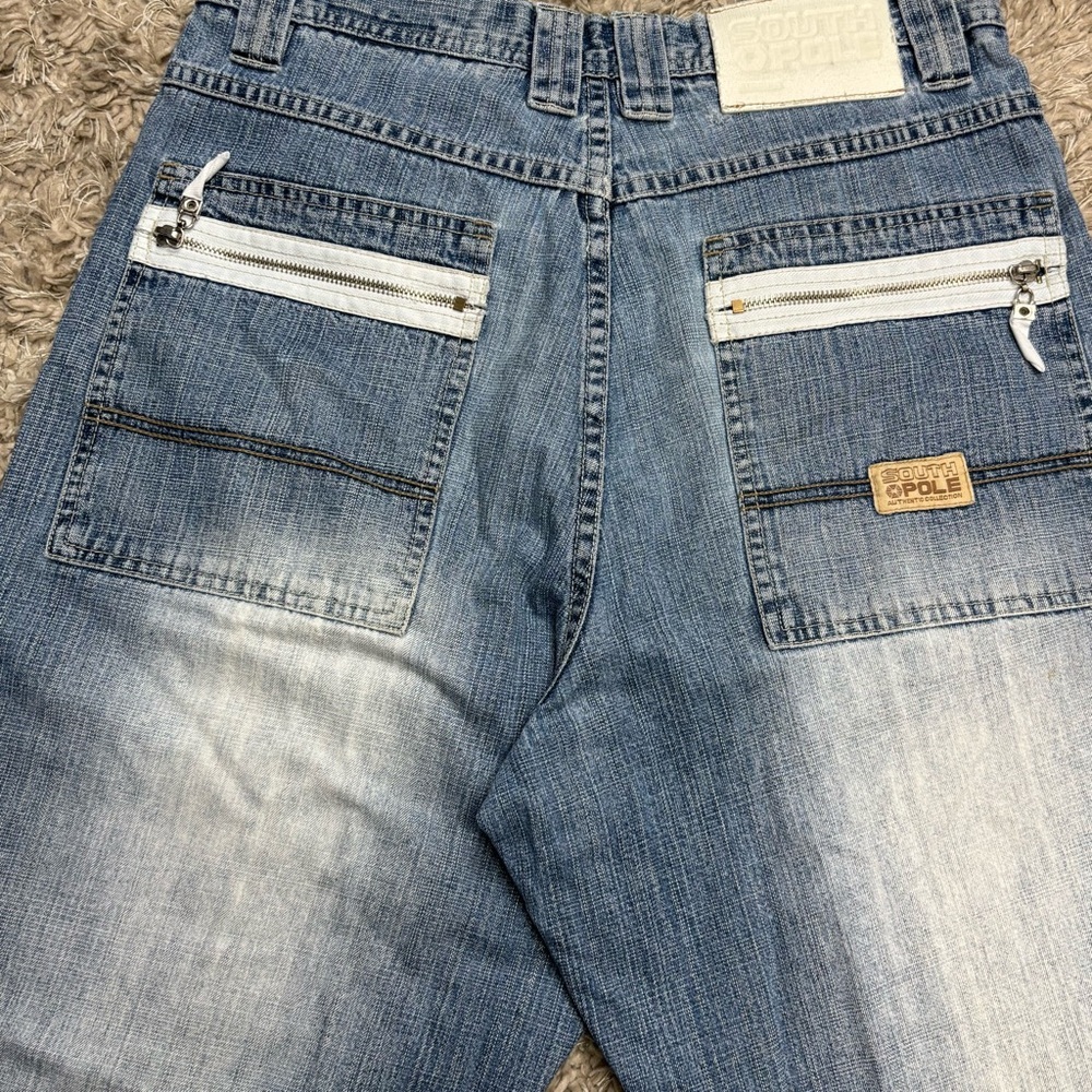 SOUTH POLE LIGHT BLUE FADED DENIM JEANS SIZE 32 - Picture 5 of 14